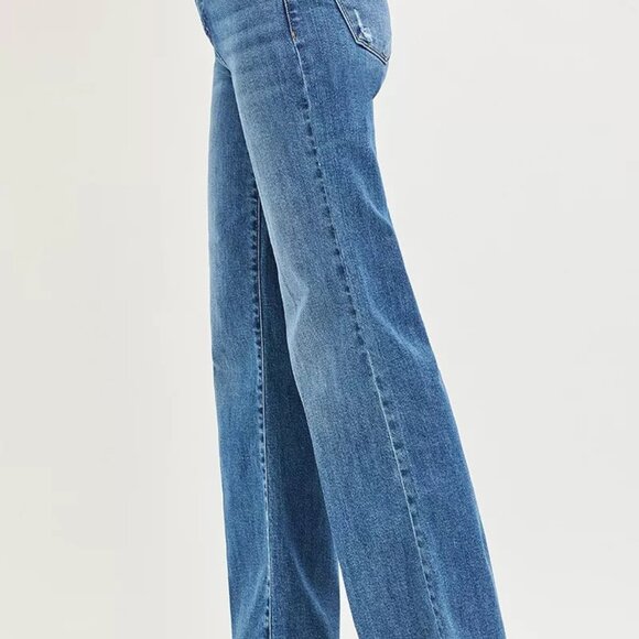 RISEN High Rise‎ Wide Leg Jeans With Released Hem - Picture 4 of 7